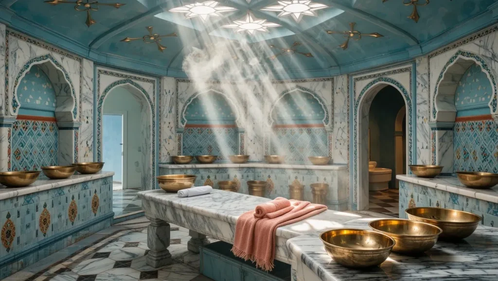 Turkish bath steam and circulation: Benefits for skin